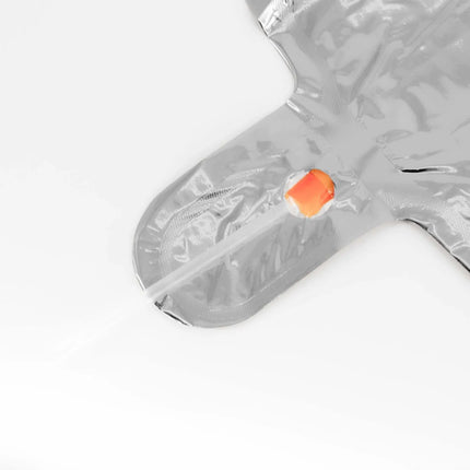 Ballon « 0 ans » argenté, vierge, 85 cm