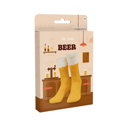 Chaussettes rigolotes sur le thème de la bière
