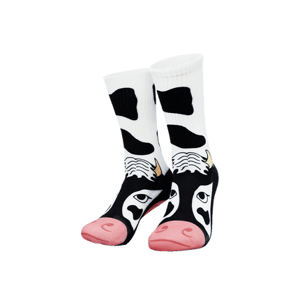 Chaussettes rigolotes avec des vaches