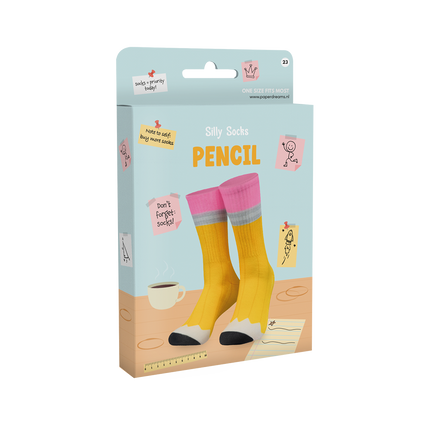 Chaussettes rigolotes « Crayon »
