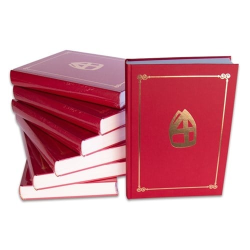 Sinterklaasboek Mijter Rood 350 Paginas van Haza Witbaard koop je bij Partywinkel