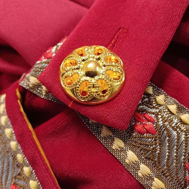 Sinterklaaspak Katoen Fluweel 4 delig van Haza Witbaard koop je bij Partywinkel