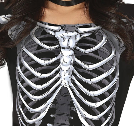 Skelet Halloween Jurk Dames Zwart van Fiestas Guirca koop je bij Partywinkel