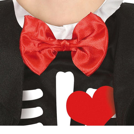 Skelet Halloween Kostuum Baby rode strik van Fiestas Guirca koop je bij Partywinkel