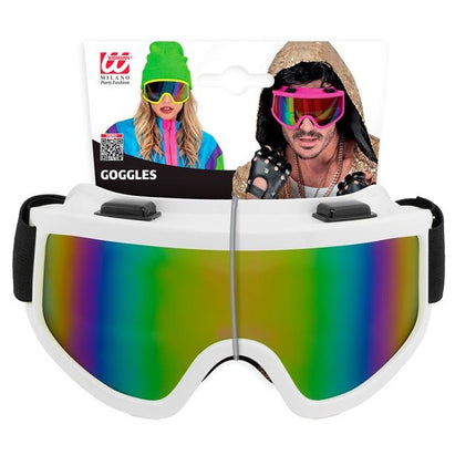 Ski Bril 80s Wit van Widmann koop je bij Partywinkel