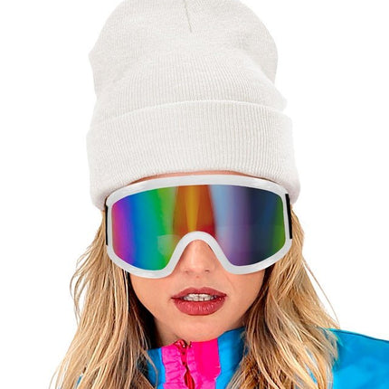 Ski Bril 80s Wit van Widmann koop je bij Partywinkel