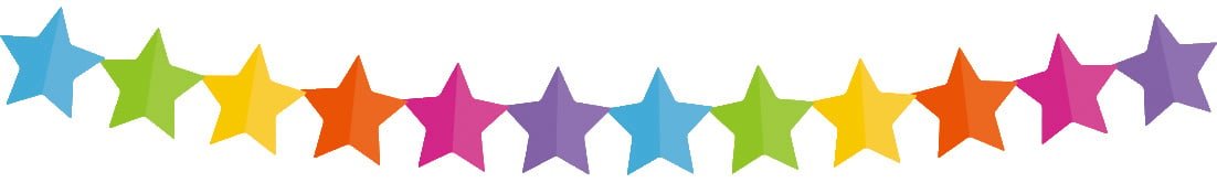 Slinger Sterren Gekleurd 6m van Haza Witbaard koop je bij Partywinkel