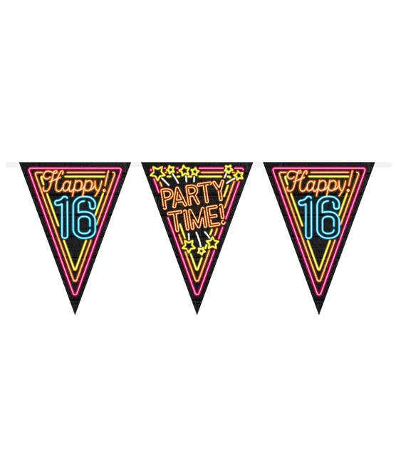 Slingers 16 Jaar Neon 10m van Paper Dreams koop je bij Partywinkel