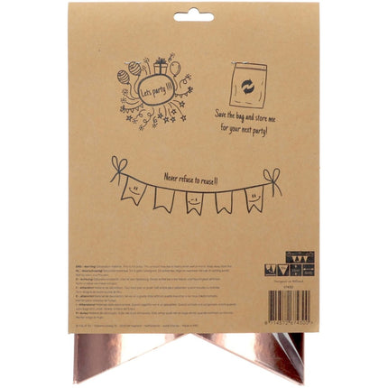 Slingers 30 Jaar Rose Goud 6m van Folat koop je bij Partywinkel