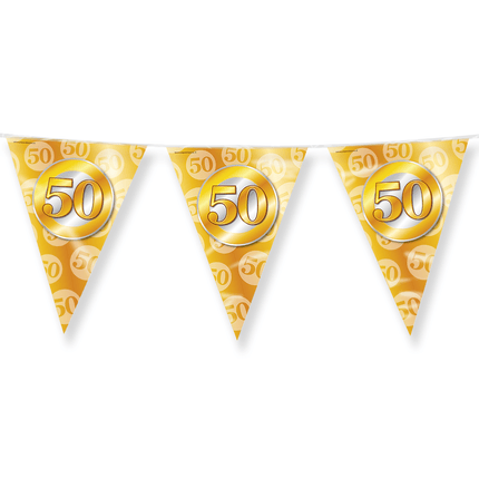 Slingers 50 Jaar Goud 10m van Paper Dreams koop je bij Partywinkel