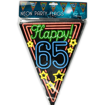 Slingers 65 Jaar Neon 10m van Paper Dreams koop je bij Partywinkel