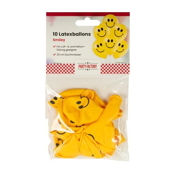 Smiley Ballonnen 30cm 10st van VDV Benefit koop je bij Partywinkel