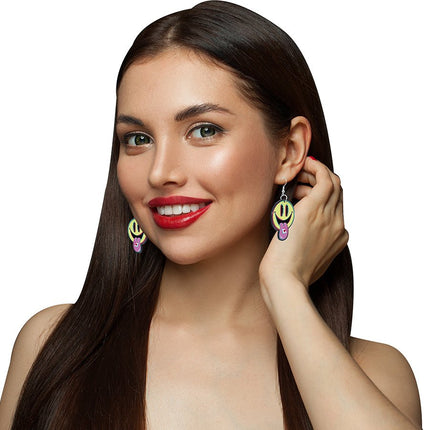 Smiley Oorbellen 2st van Fiestas Guirca koop je bij Partywinkel