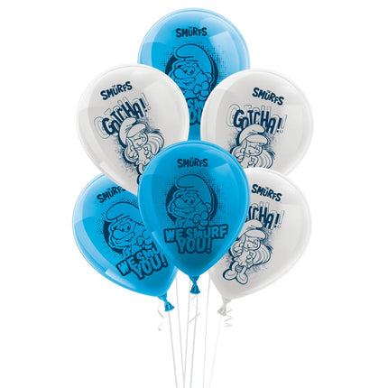 Ballons Schtroumpfs 25 cm, lot de 10