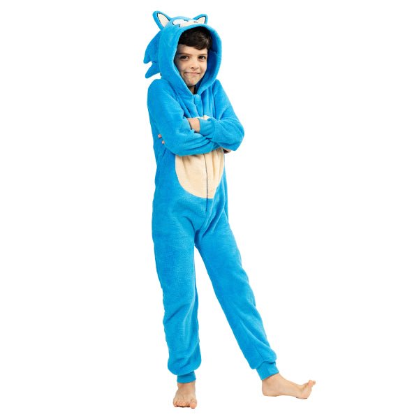 Sonic Onesie Blauw Wit Kind van Riethmueller koop je bij Partywinkel