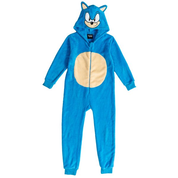 Sonic Onesie Blauw Wit Kind van Riethmueller koop je bij Partywinkel