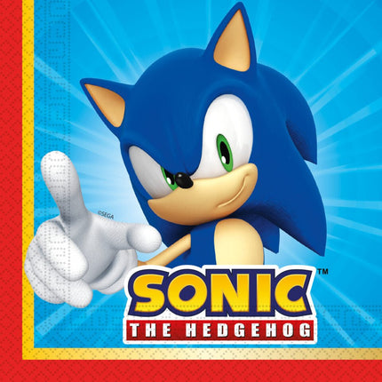 Sonic Servetten 33cm 20st van Procos koop je bij Partywinkel