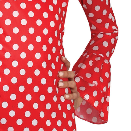 Spaanse Jurk Flamenco Witte Stippen van Fiestas Guirca koop je bij Partywinkel
