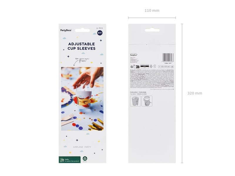 Space Bekerhulzen 23cm 6st van Partydeco koop je bij Partywinkel