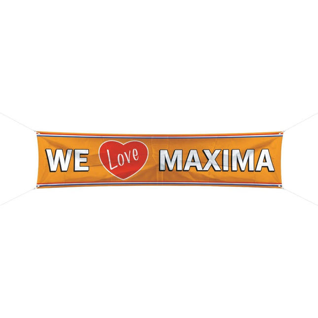 Spandoek We Love Maxima 180x40cm van Folat koop je bij Partywinkel