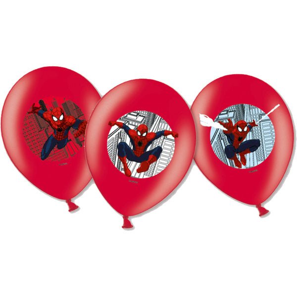 Spiderman Ballonnen Versiering 28cm 6st - Partywinkel - 013051559014