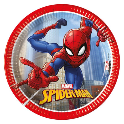 Spiderman Borden Rood 20cm 8st van Procos koop je bij Partywinkel