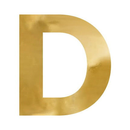 Spiegelletter D Goud 60cm van Partydeco koop je bij Partywinkel