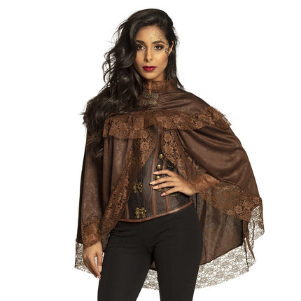 Steampunk Cape 85cm van Boland koop je bij Partywinkel