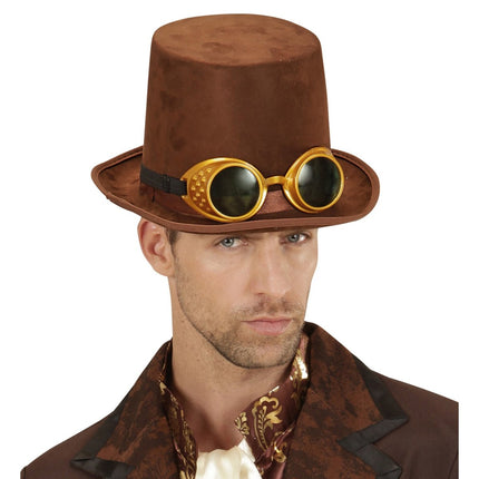 Steampunk Hoed Bruin van Widmann koop je bij Partywinkel