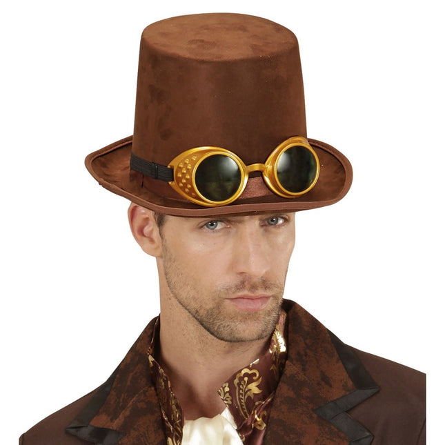 Steampunk Hoed Bruin van Widmann koop je bij Partywinkel