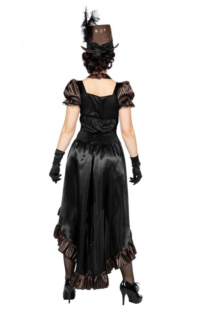 Steampunk Jurk Zwart Dames van Wilbers & Wilbers koop je bij Partywinkel