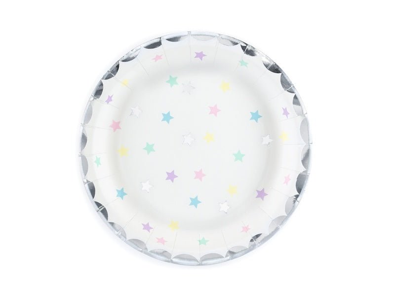 Ster Bordjes 18cm 6st van Partydeco koop je bij Partywinkel