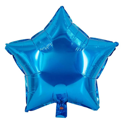 Ballon en hélium en forme d'étoile, bleu, vide, 45 cm