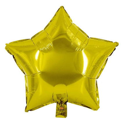 Ballon en hélium « Étoile » doré uni, vide, 45 cm