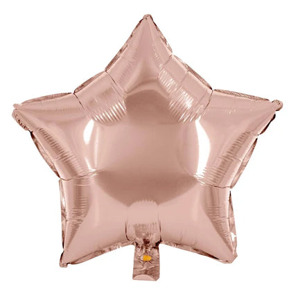 Ballon en hélium en forme d'étoile, rose doré, vide, 45 cm