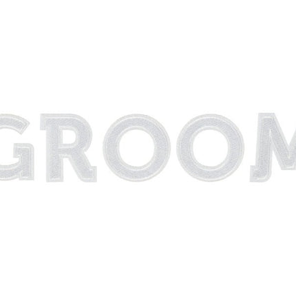 Strijk Embleem Groom 30cm van Partydeco koop je bij Partywinkel