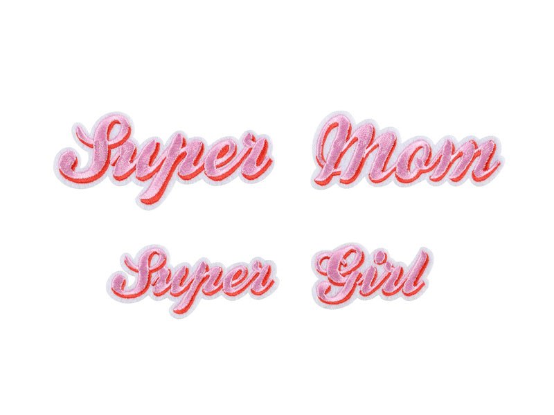 Strijk Embleem Supermom 2st van Partydeco koop je bij Partywinkel