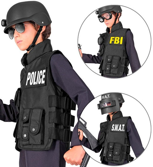 SWAT VEST FBI/POLITIE KIND van Widmann koop je bij Partywinkel