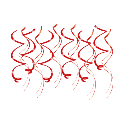 Décorations en forme de tourbillon - Rouge