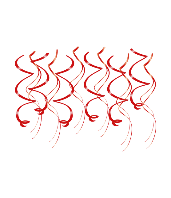Décorations en forme de tourbillon - Rouge