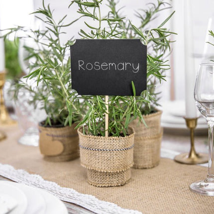 Taartoppers Schrijfbaar Zwart 11cm 4st van Partydeco koop je bij Partywinkel