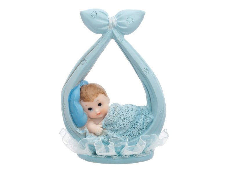 Taarttopper Baby Jongen In Sjaal 11cm van Partydeco koop je bij Partywinkel