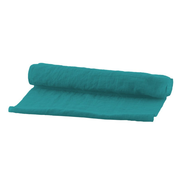 Chemin de table bleu Chiffon 3m