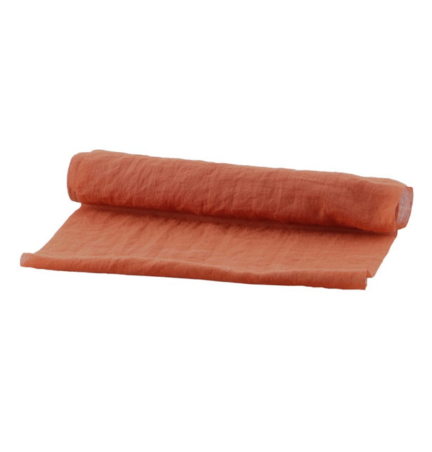 Chemin de table Orange Chiffon Terracotta 3m