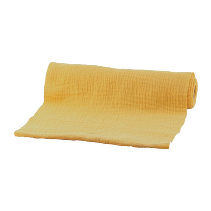 Chemin de table jaune en coton 3m