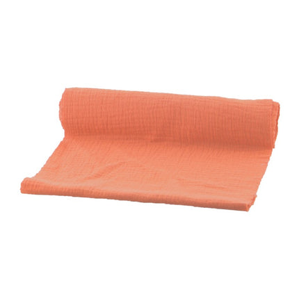 Chemin de table orange en coton 3m
