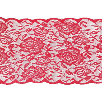 Chemin de table rouge Roses 5m