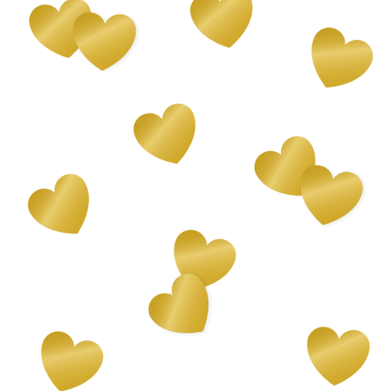 Confetti de table Coeurs Or 14gr
