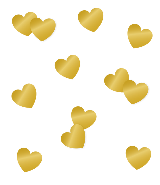 Confetti de table Coeurs Or 14gr
