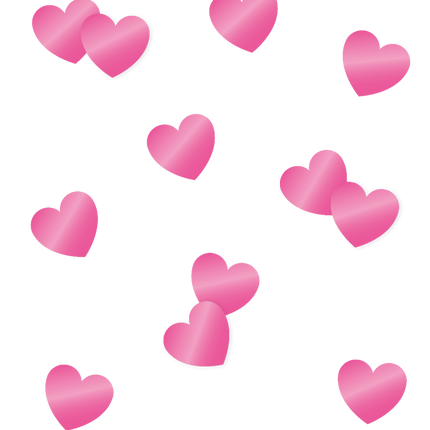 Confettis de table en forme de coeur rose 14gr